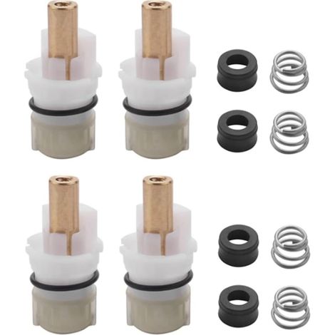 Set of 4 replacement tap stems RP25513 with rubber seats and springs for kitchen repair kit (1/5)