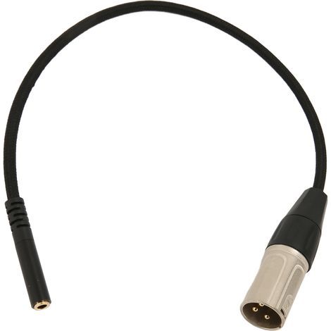 Câble Adaptateur Audio Tissé Coton 3.5mm Mâle vers Double 6.35mm pour Enceintes 2m/6.6ft (1/4)