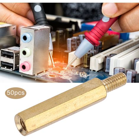 Kit de remplacement de raccords en laiton M3 à tête hexagonale simple pour circuit imprimé (M3 x 20, 50 pièces) (1/5)