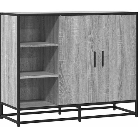 vidaXL Credenza Grigio Sonoma 92x35x76 cm in Legno Multistrato (1/5)