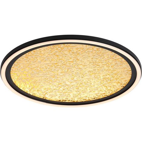 Searchlight Luna Faretto LED a filo, metallo nero sabbia e diffusore in plastica dorata (1/3)