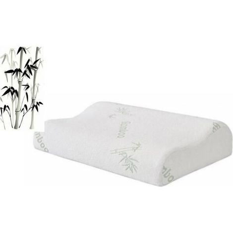 Oreiller Ergonomique Mémoire de Forme Cervical 50x30x10 cm (1/4)