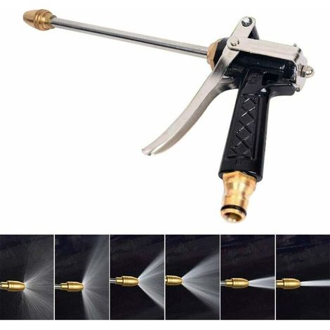 Lance nettoyeur haute pression - Pistolet d'arrosage - Buse métallique - Pistolet de lavage haute pression - Eau rotative à 360 ° - Pour lavage de voiture - Arrosage des animaux de compagnie - Nettoya (1/5)