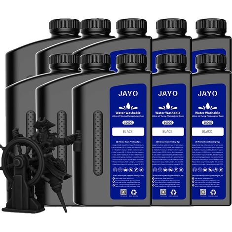 Resina BK ecologica e di alta precisione per stampanti 3D, lavabile con acqua. (1/2)