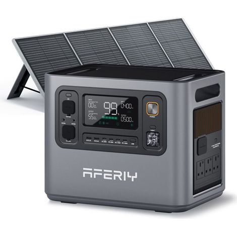 Estación eléctrica portátil - AFERIY - P300 - 3000W - 2048Wh extensible a 10,24kWh - Panel solar 200W (1/5)