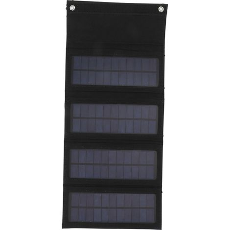 40-W-Solarpanel-Ladetasche (4-fach faltbar), monokristallines Solarpanel-Ladegerät für Outdoor-Aktivitäten wie Camping und Wandern, Notladung, Schwarz (1/5)