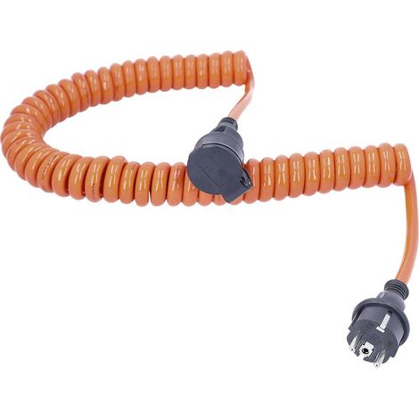 CABLE SPIRALE EXTENSIBLE DE 1 A 5 M H07BQ-F 3G2,5 IP44 - Orange (1/3)