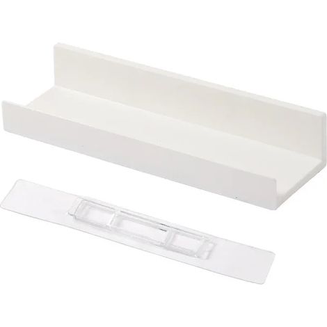 (Blanc 1 pièce) Étagère de salle de bain murale sans perçage pour flacon de shampoing, porte-bouteilles d'angle pour douche, rangement pour maquillage, accessoire de cuisine (1/5)