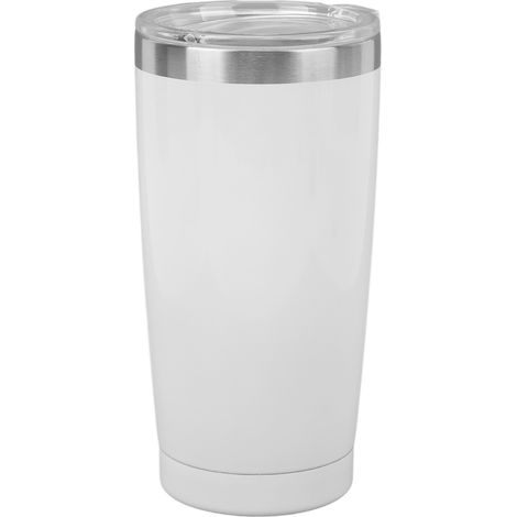 Tasse Isotherme en Acier Inoxydable 20oz - Garde Chaud et Froid, Gourde Isotherme Blanche (1/5)