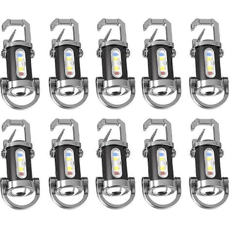 Lampe torche porte-clés étanche, rechargeable par USB, idéale pour le camping, la randonnée et les situations d'urgence (SOS). (1/5)