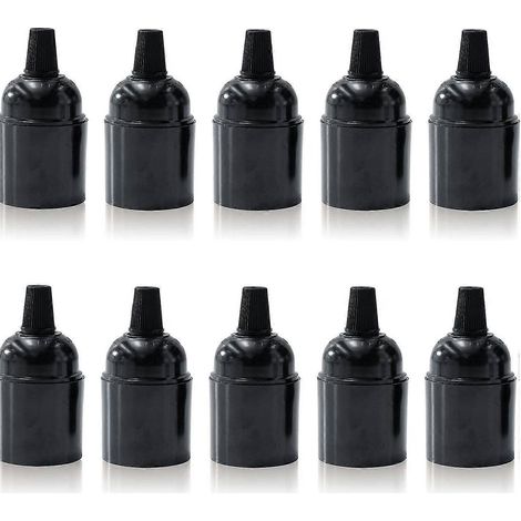 Douille E27 en bakélite, compatible avec ampoules E27 (lot de 6). Luminaire décoratif pour café, restaurant, cuisine. (1/5)
