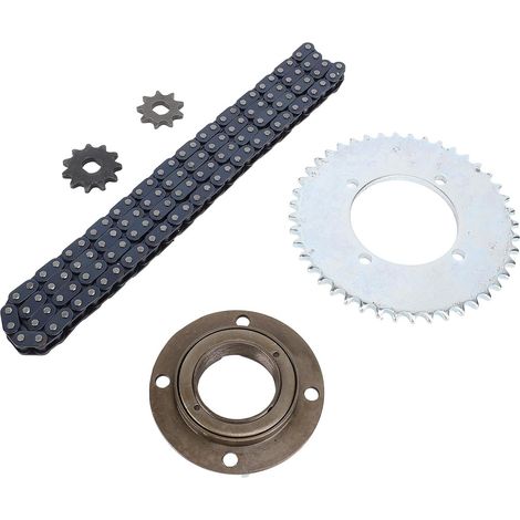 Kit Complet T8F et Rearcket - 116 Maillons avec 9Tontcket, 10Tontcket, 44T Rearcket et Volant d'inertie sans Engrenage Karting Ets (1/5)