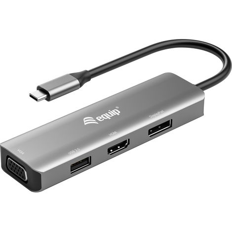 EQUIP 133485 USB-C auf HDMI/DisplayPort/VGA/USB-Adapter