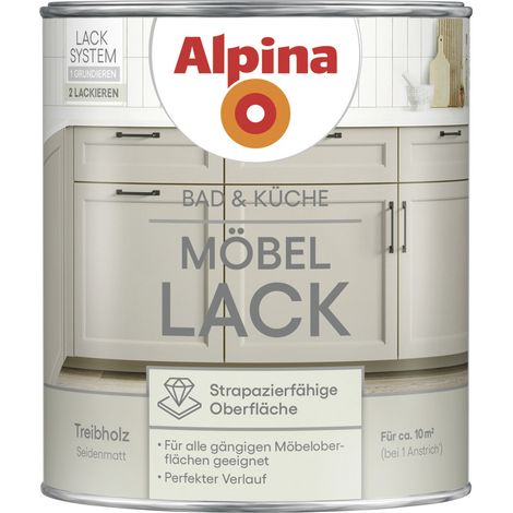 Alpina Möbellack für Küche & Badezimmer Treibholz 750 ml