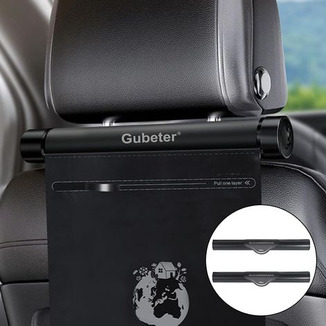 Roller Type Trash Can, Car Garbage Bag Hanging, Car Garbage Bag, Mini Car Trash Can, Car Trash Bag Can Hang from Headrest, with 40 Attached Trash Bags (Black) (1/5)