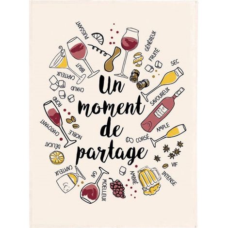 Geschirrtuch 48 x 72 cm - Le Partage Mehrfarbig - Winkler