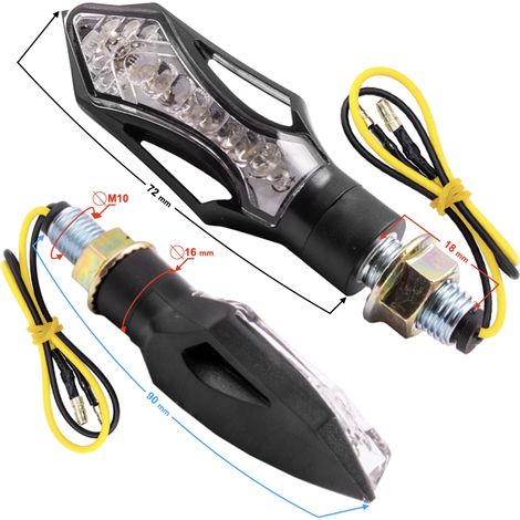 Intermitentes universales MRT-098, LED, negros, (homologación E) (1/5)
