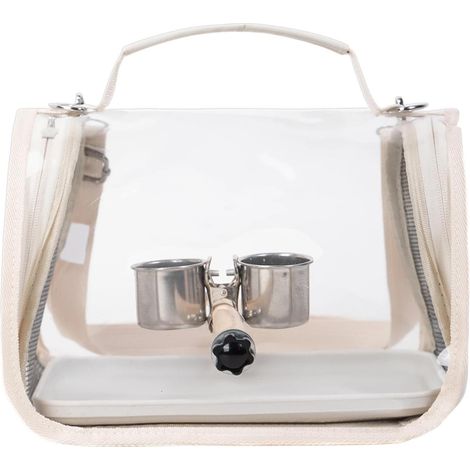 Sac de transport portable pour oiseaux - cage de voyage en bois, cage de transport extérieure sécurisée Idéal pour les vacances, les voyages en voiture, le camping, le transport d'oiseaux, cage de tr (1/5)