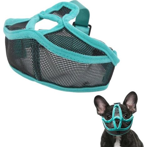Allecto, Bozal de malla, Antimordeduras y transpirable, Ajustable y cómodo, Ideal para Bulldogs franceses y Shih Tzus (1/5)