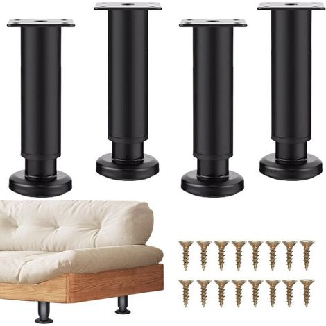 Set di 4 piedini regolabili per mobili, 18-30 cm, piedini per mobili da bagno, piedini regolabili per mobili, tavolo, sedia, scrivania, cucina, armadio, divano - Crezuo (1/4)