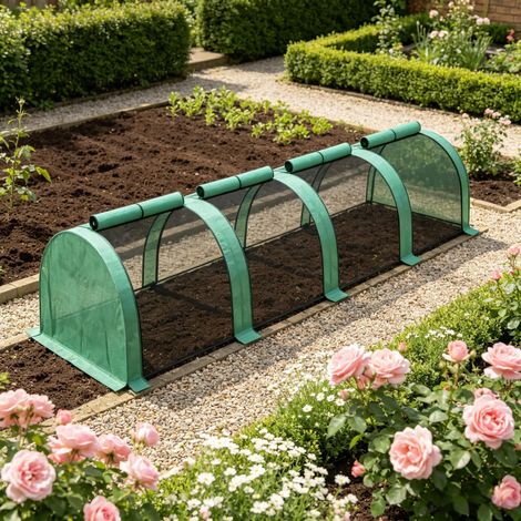 Serre tomates jardin, cadre acier thermolaqué, bâche PE 140 g/m² anti-UV prolongée 10 cm, 3 portes zippées, protège contre gel vent pluie insectes parasites, pour jardin (1/5)