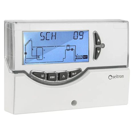 Seitron Centralina Solare Termico ELIOS MIDI TDST24M300SE con 3 Sonde NTC