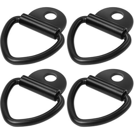Pack of 4 Tie Down Anchors, Heavy Duty Steel V-Ring Bolts, Tie Down Rings for Truck, Trailer, Cargo, Warehouse, Boat (1/5)