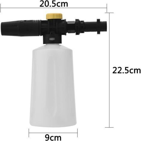 Canon à mousse pour Karcher série K, kit de lance à mousse réglable pour canon à neige, compatible avec les nettoyeurs haute pression Karcher K2/K3/K4/K5/K6/K7 (1/3)