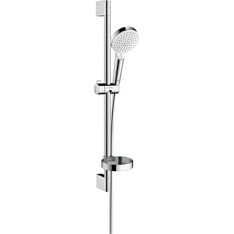 Juego de ducha HANSGROHE Crometta Vario con barra Unica'Croma 65 cm y jabonera blanca/cromada - 26553400