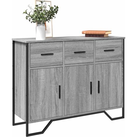 Sideboard Grau Sonoma 97x32,5x74,5 cm Holzwerkstoff