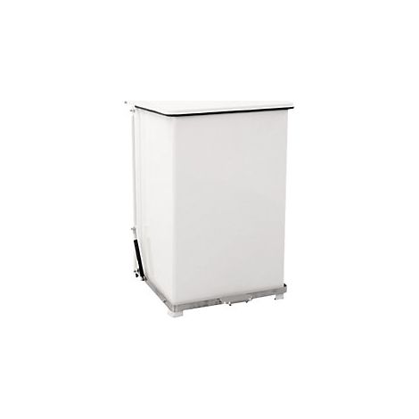 Cubo industrial con pedal  chapa de acero  blanco RAL 9016 