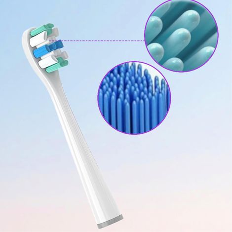 Têtes de brosse à dents de remplacement compatibles avec les brosses à dents électriques Usmile P1, P10, P20, P20PRO, U1, U2, U3 et P4 (8 modèles « Clean » blancs)
