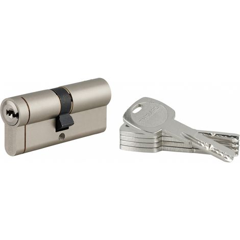 THIRARD - Cylindre double entrée Transit 1 UNIKEY (achetez-en plusieurs, ouvrez avec la même clé), 35x35mm, 5 clés, nickelé - THIRARD (1/5)