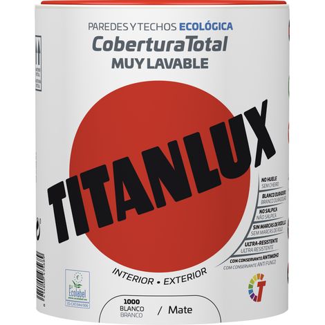 Pintura plástica lavable mateblanco, interior-exterior 750 ml (1/3)
