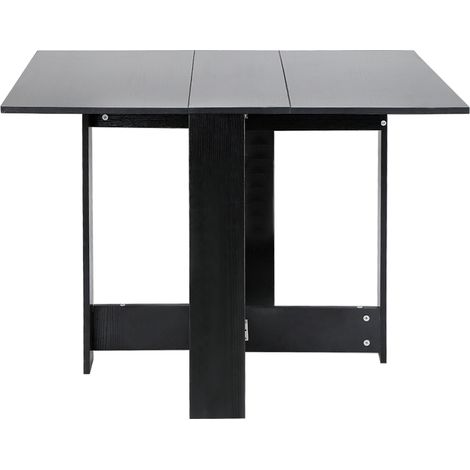 Skecten Mesa de Comedor Plegable, Mesa de Cocina  con Alas Abatibles, Negro (1/5)