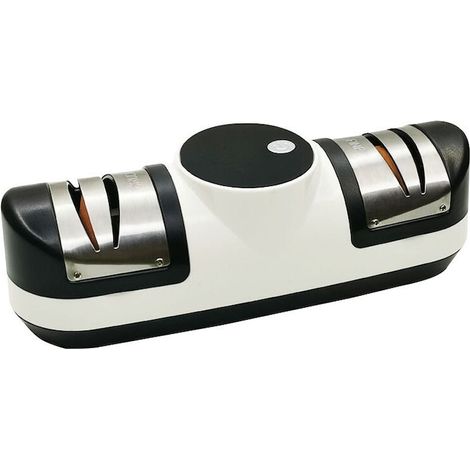Affûteur de couteaux, QttvbTna, acier au tungstène, système d'affûtage diamant et céramique, design ergonomique, antidérapant, noir et blanc (1/4)