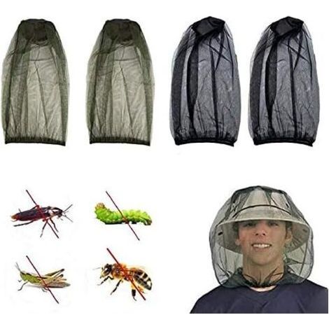Set da 4 pezzi per la pesca all'aperto: cappello repellente per insetti, rete antizanzare e antiapi, rete per la testa, maschera per il viso, attrezzatura da viaggio e campeggio. (1/5)