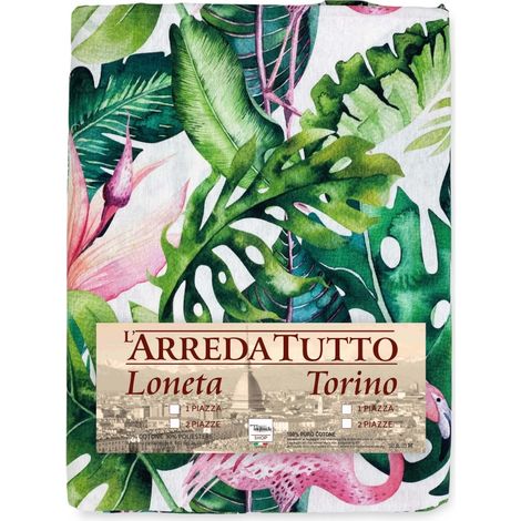 TELO ARREDO copritutto GRAN FOULARD COPRILETTO copridivano fenicottero FLAMINGO fenicotteri 1 PIAZZA