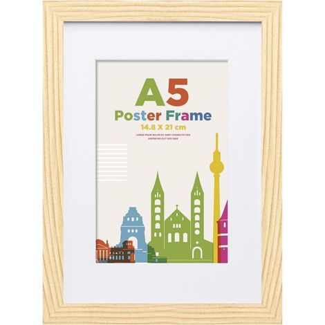 Bilderrahmen A5 Acrylglas Passepartout 10x15cm Oak DIN A5 Oak (1/3)