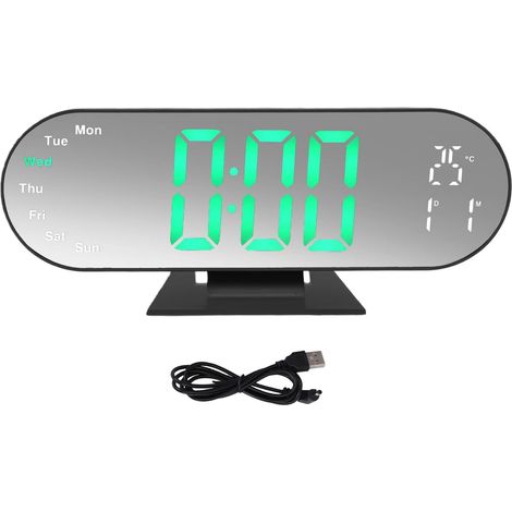 LED Digital Clock with Large Display (Green Light) (1/5)