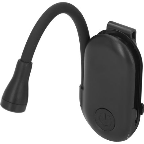 Petite lampe de lecture à pince, 3 niveaux d'éclairage, rechargeable, lampe de chevet. (1/5)