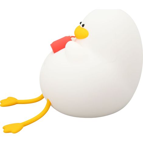 Niedliches, augenschonendes Nachtlicht, farbenfroh, 3 Helligkeitsstufen, USB-Ladefunktion, Entenform, Silikon-Nachtlicht fürs Schlafzimmer (1/5)