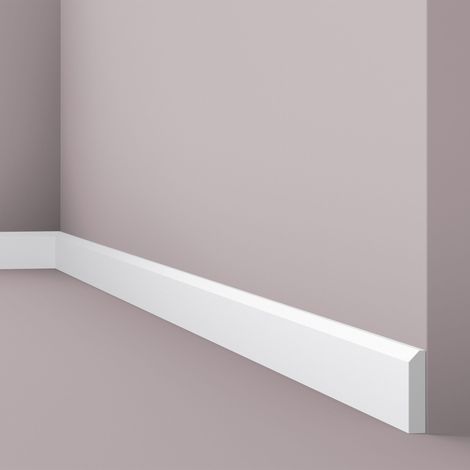 Sockelleiste NMC FT2 WALLSTYL Noel Marquet Zierleiste Wandleiste Friesleiste Modernes Design weiß 2 m (1/5)