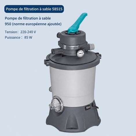 Filtre à sable pour piscine modèle 58515 débit 3028 L/h norme européenne 58515 950 3028 8.19 12 kg – Livraison gratuite