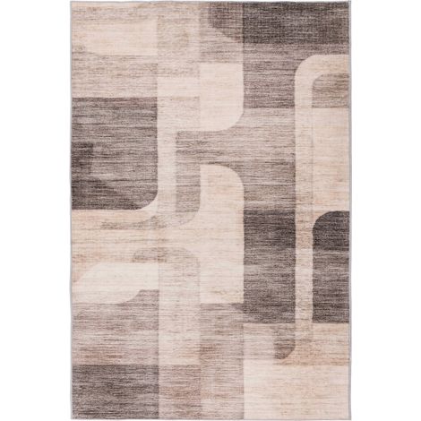 Tapis taupe moderne à poils courts résistant - 150 x 80 cm (1/5)