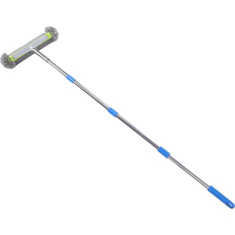 Brosse de piscine avec manche, brosse ronde à récurer, brosse pour carrelage mural de piscine, pour la maison et l'hôtel, verte (1/5)