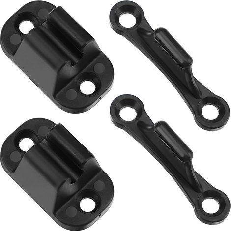 2 Stück Türbefestigungswerkzeuge, T-förmige Türstopper, Halteriegel für Wohnmobile und Campervans-6X4cm-Black (1/3)