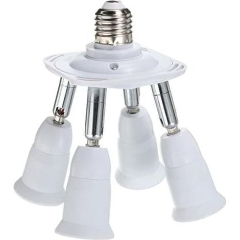en 1 E27 Porte-Douille Flexible Séparateur Ampoule Adaptateur Convertisseur-B