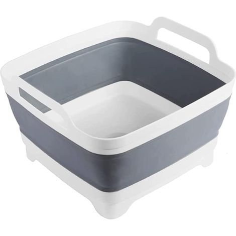 Bassine à vaisselle pliable et portable, bassine à vaisselle, bac à linge pliable, bassine avec bonde, bassine pour évier de cuisine, bassine de camping pour laver la vaisselle (1/5)