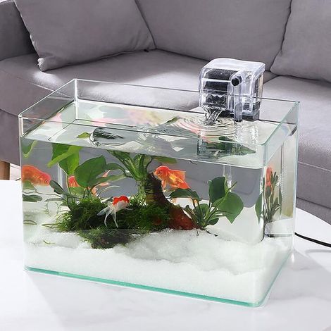 Filtre Pour Aquarium - Pompe À Oxygène Suspendue - Système De Filtration À Plusieurs Étapes - Convient Aux Aquariums D'eau Douce Et Marin - 1 Pièce (1/5)